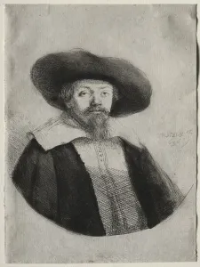 1606 1669 Prints: Samuel Manasseh Ben Israel, 1636. Creator: Rembrandt van Rijn (Dutch, 1606-1669)