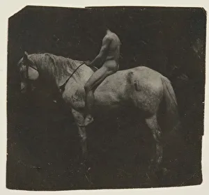 Eakins Thomas Prints: Samuel Murray Astride Eakins Horse Billy, c. 1892. Creator: Thomas Eakins