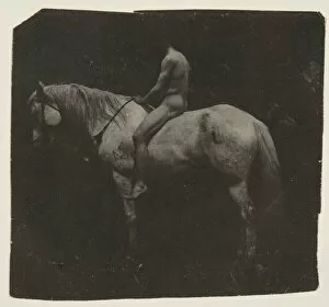 Eakins Thomas Cowperthwaite Gallery: Samuel Murray Astride Eakins Horse 'Billy', c. 1892. Creator: Thomas Eakins