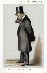 Overcoat Prints: Samuel Plimsoll, British social reformer and politician, 1873