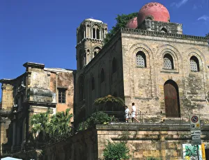 Palermo Prints: San Cataldo and Martorana churches, Palermo, Sicily, Italy