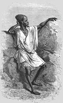 Bates Hw Prints: San-farba, a griot of Segou; Journey from the Senegal to the Niger, 1875. Creator: Unknown