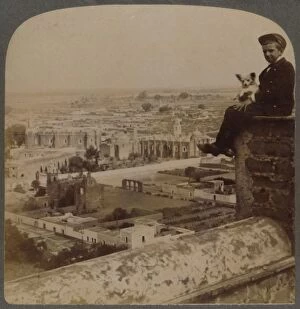 Cholula Collection: From San Francisco Cathedral, on the largest Aztec Pyramid, looking over Cholula, Mexico, 1901