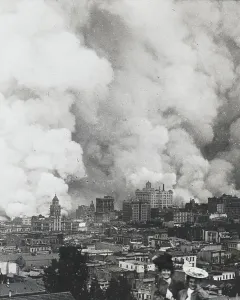 Californian Prints: San Francisco earthquake and fire of 1906, 1906 Apr. Creator: Arnold Genthe