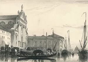 Charles George Collection: San Giorgio Maggiore. Moonlight, 19th century. Artist: Charles George Lewis