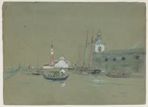Gondolas Prints: San Giorgio Maggiore, Venice, 1872. Creator: George Inness