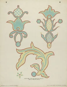 Floral Design Gallery: San Juan Capistrano Mission Altar Dome from the portfolio 'Decorative Art...', 1935 / 1942