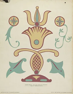 Multi Coloured Collection: San Juan Capistrano Mission Border Design from the portfolio 'Decorative Art...', 1935 / 1942