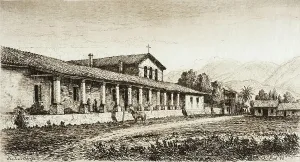 Henry Chapman Ford Prints: San Luis Obispo de Tolozo, published in 1883. Creator: Henry Chapman Ford