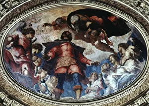 Giacomo Tintoretto Gallery: San Rocco in Glory, 1564. Artist: Jacopo Tintoretto