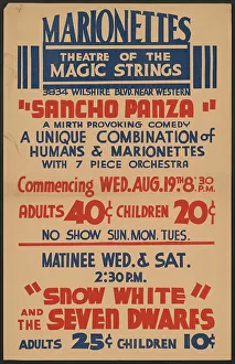 Cervantes Miguel De Prints: Sancho Panza, Los Angeles, 1936. Creator: Unknown