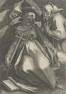 Abraham Bloemaert Gallery: Sancta Euphrolyna, from the series Female Hermits, 1600-1633
