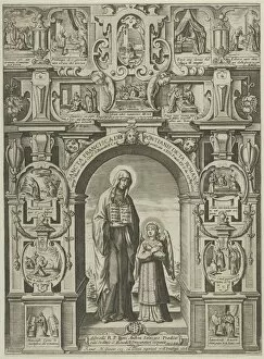 Santa Gallery: Sancta Francisca de Pontainis Dicta Romana, 1608. Creator: Matthaeus Greuter