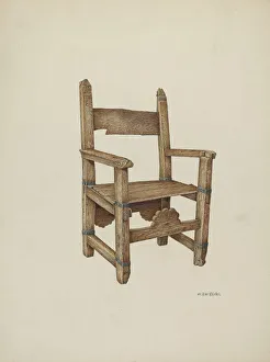 William Kieckhofel Prints: Sanctuary Chair, 1941. Creator: William Kieckhofel