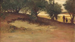 Sand Bank with Willows, Magnolia, 1877. Creator: William Morris Hunt Sand Bank with Willows, Magnolia, 1877. Creator: William Morris Hunt