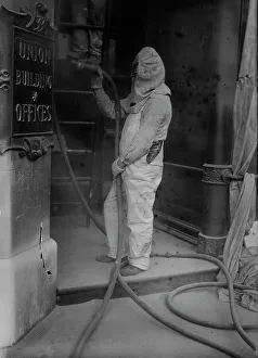 Sand Blaster, between c1915 and c1920. Creator: Bain News Service