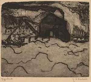 Elbe Gallery: Sand Dredgers on the Elbe, 1906. Creator: Ernst Kirchner