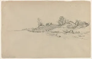 Sand Dunes, Lake Ontario, c. 1874. Creator: Homer Dodge Martin (American, 1836-1897)