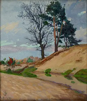 Breeze Prints: Sandy Bank of the Kamienna River, 1921. Creator: Ambrozy Sabatowski