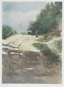 Sandy road through wooded landscape, 1864-1897. Creator: Ernst Witkamp