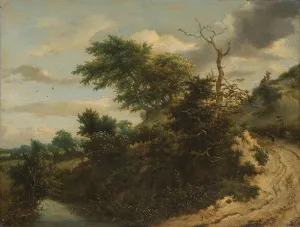 Ruisdael Jacob Isaacksz Van Prints: Sandy Track in the Dunes, c.1650-c.1655. Creator: Jacob van Ruisdael