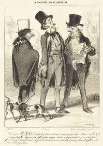 Sniffing Prints: Sans doute M. Riflot le droit... 1839. Creator: Honore Daumier