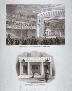 Adelphi Theatre Prints: The Sans Pareil Theatre, Strand, Westminster, London, 1816. Artist:s Springsguth