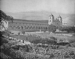 Cromwell Prints: Santa Barbara Mission, California, c1897. Creator: Unknown