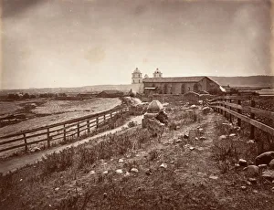 Barren Prints: Santa Barbara and Mission Church, 1876, printed ca. 1876
