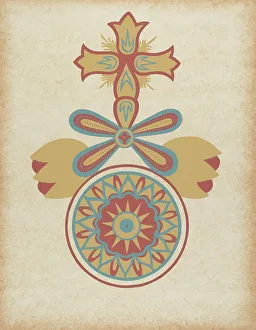 Portfolio Prints: Santa Barbara Mission Doorway Design from the portfolio Decorative Art