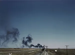 Tracks Prints: Santa Fe R. R. near Melrose, New Mexico, 1943. Creator: Jack Delano