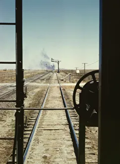 Santa Fe R. R. train, Melrose, New Mexico, 1943. Creator: Jack Delano