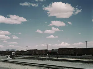 Atsf Prints: In the Santa Fe R. R. yards, Belen, New Mexico, 1943. Creator: Jack Delano