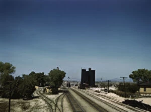 Station Gallery: Santa Fe R.R. going through Yucca, Arizona; a watering and refueling stop, 1943