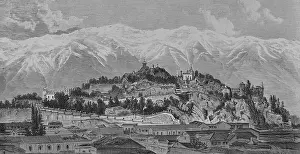 Neighbourhood Prints: Santa Lucia Hill and snowy mountain range