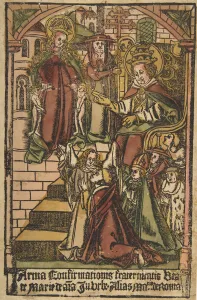 Woodcut Hand Colored Prints: Santa Maria dell Anima (Schr. 1019m), 15th century. 15th century. Creator: Anon