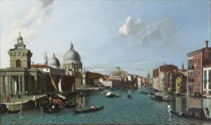 Gondolas Prints: Santa Maria della Salute and Canal Grande, Venice, 1720-1760. Creator: Canaletto