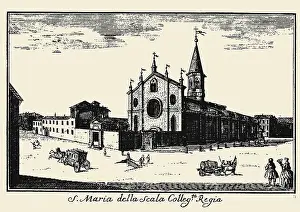Santa Maria della Scala, Milan, c1745. Creator: Dal Re, Marcantonio (1697-1766)