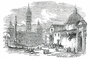 Santa Maria Maggiore Prints: Santa Maria Maggiore - Rome, 1850. Creator: Unknown