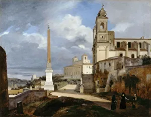 Granet Prints: Santa Trinita dei Monti and Villa Medici in Rom