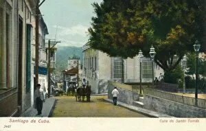 North And Central America Collection: Santiago de Cuba - Calle de Santo Tomas, c1910