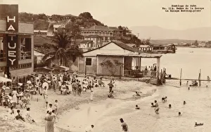 Swimming Prints: Santiago de Cuba. La Socapa Bathing-place, Cuba, c1900s