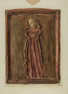 Retablo Prints: Santo, 1936. Creator: Maude Valle
