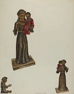 Iconography Prints: Santo, 1938. Creator: Eldora P. Lorenzini