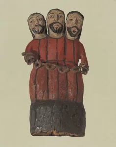 Woodcarving Prints: Santo, c. 1937. Creator: Ranka S. Woods