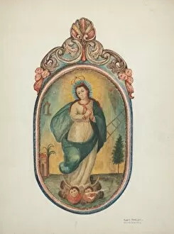 Altarpiece Collection: Santo de Retablo (Virgin Mary), 1939 / 1940. Creators: Robert W.R