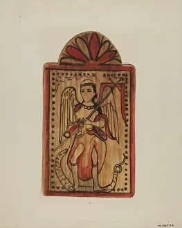 Santo (St. Michael), c. 1939. Creator: Marjery Parish