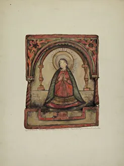 Santos Retablos, 1936. Creator: Maude Valle