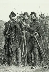 Sappers, from Souvenirs d'Italie: Expédition de Rome, 1853. Creator: Auguste Raffet