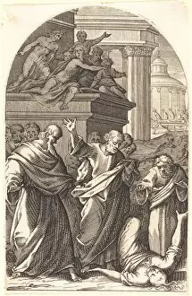 Sapphira Punished by Death, 1608 / 1611. Creator: Jacques Callot